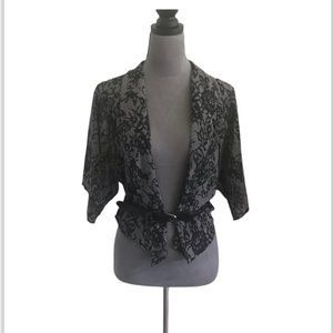Forever 21 faux lace cropped cardigan